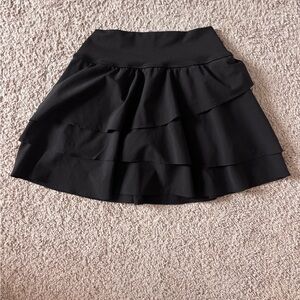 Yogalicious Black Level Up Tiered Skirt